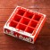 Box for 9 sweets with the shell "House of Santa Claus", 13.7 x 13.7 x 3.5 cm
