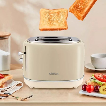 Toster KitFort KT-4004-3, 815 W, 6 frying modes, 2 toasts, beige-1