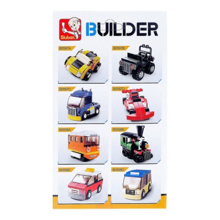 Designer "City Transport", 59 parts, 4 types, mix-5
