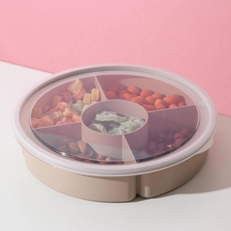 Menzhitsa with a lid, 5 sections, cappuccino color-1