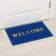 Rug -shaped shade of Welcome, with a trigger 38 × 58 cm, the color is blue