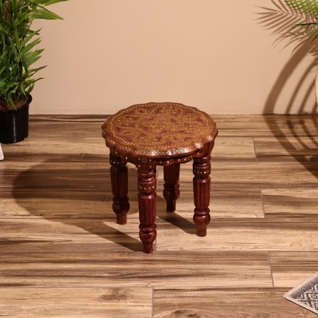 Coffee table 38x38x38 cm, tree shisham-1