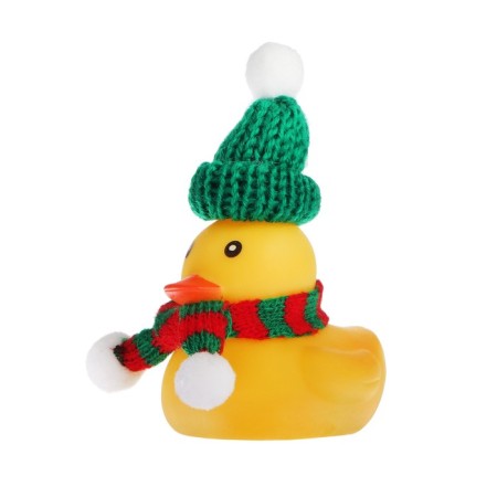 Duck with a scarf, yellow color, in a hat-3