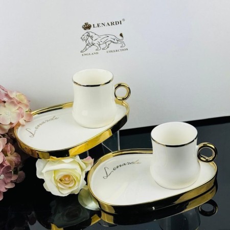 Lenardi coffee set, porcelain, 12 items