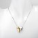 Pendant "Heart" two halves, the color of a silver-gold, 40cm