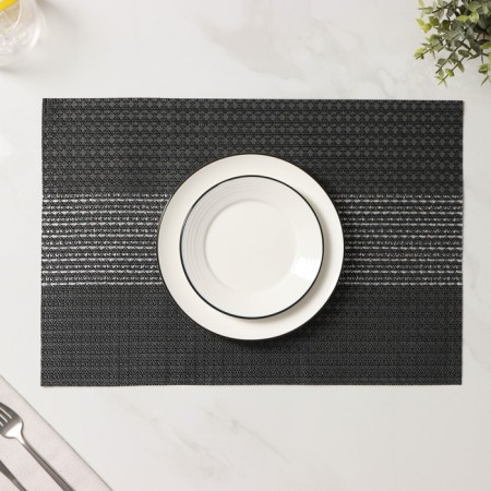A set of serving napkins on the table “Shine”, 4 pcs, 45 × 30 cm, black color-5