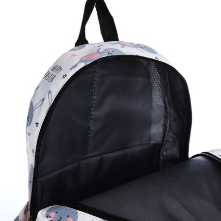 Youth backpack from lightning textiles, 3 pockets, waist bag, white color-4