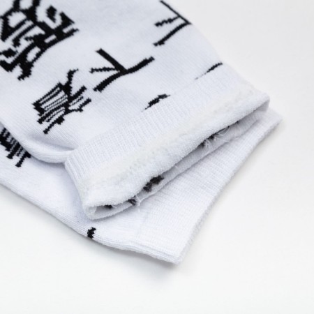 Women's socks minku "hieroglyphs", white color, size 38-39 (25 cm)-1