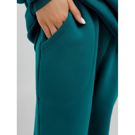Women's pants with the basis, size 52, turquoise color-1