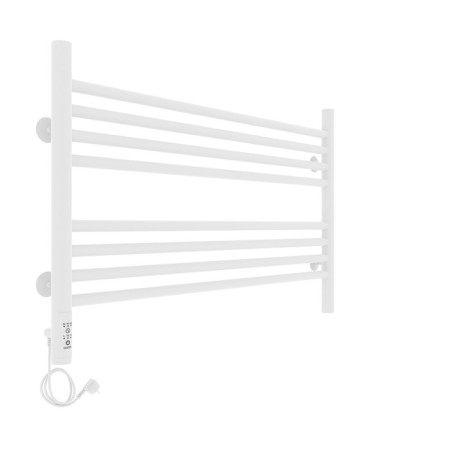Towel electric heated Laris Olivia ChK8, 800x500 mm, 8 crossbars, left, white-10