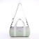 Youth bag with zipper, green color