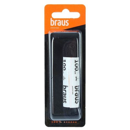 Shoes for shoes are flat, d = 7mm, 100cm, black color-2