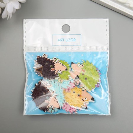 Decor for creativity tree "Hedgehogs" set 10 pcs mix 2x3 cm-4