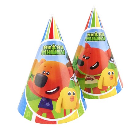 Paper caps "Mi-Mi-Mim", a set of 6 pcs.