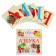 A set of training cards "ABC" yellow color, 33 cards, 10x10 cm