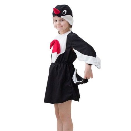 Soroka carnival costume, hat, jacket, a skirt with a tail, 3-5 years old, height 104-116 cm
