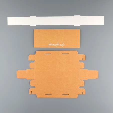 Box for sweets, confectionery packaging, 5 cells, "craft", 5 x 21 x 3.3 cm-6