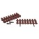 Decorative fence, 36 × 200 cm, 4 sections, plastic, chocolate color, “picket fence”