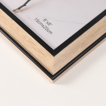 Photo frame plastic 15x20 cm "Crassic. Wood" beige 18.8x23.8 cm-2