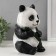 The piggy bank "Panda Burning" height is 23 cm, width 16 cm, length 14.5 cm.