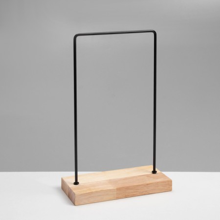 Earrings stand, 1 tier, without separation, 15 × 7 × 25, black color