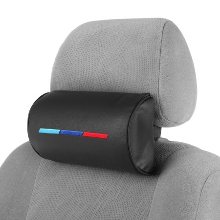 Car pillow for neck 23 × 12.5 cm, eco -leather, black