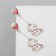 Emall earrings "cats" Love, hearts, white-red color in gold