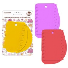 A set of confectionery spatulas multidide, plastic, color mix
