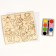 New Year's painting on wood. Magnetic set "New Year! Forest animals "