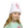 Hat for girls, size 50-51, white color