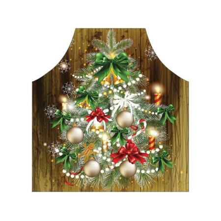 Apron kitchen with a photo print "Little Christmas tree", adjustable, size OS-2