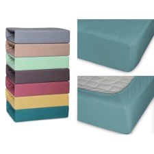 Простыня на резинке Cleo, трикотаж, размер 90x200x25 см, цвет голубой