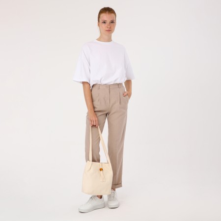 Bag Women's Tout on the valve, white color-5