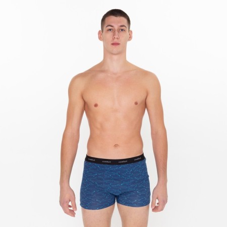 Panties men's boxers, blue color, shark print, size 50