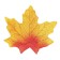 Decor "Autumn sheet", set of 50 pcs., Yellow with orange ends, leaves 8 × 8 cm