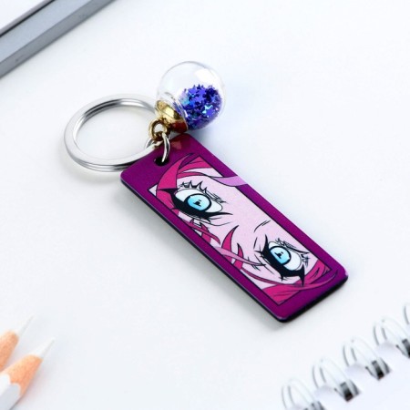 Acrylic key keychain, anime plate, 8 x 2 cm-1