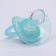 Orthodontic dummy nipple, silicone, from 3 months., "Penguin", blue color
