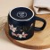 Ceramic "Flowers" mug, 380 ml, blue color