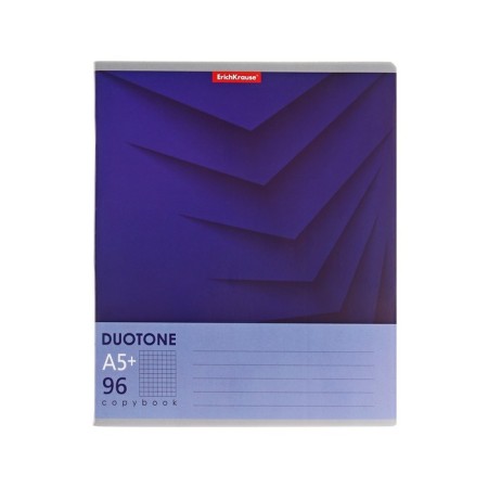 A notebook of 96 sheets in the Erichkrause Duotone Next cage, cover coated cardboard, output block, whiteness 100%, mix-6