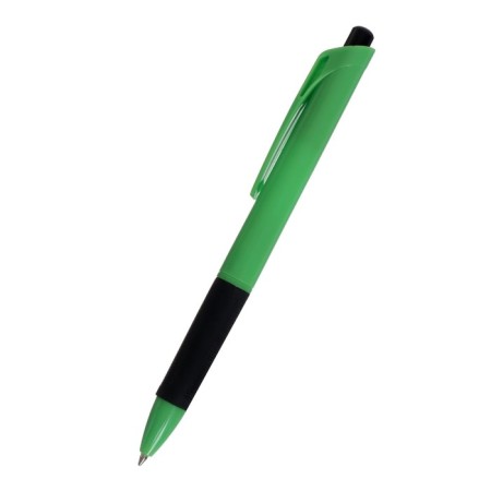 Ballic handle, automatic, line 1.0 mm, blue rod, with a rubber holder, MIX case (barcode on a piece)-1