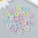 Plastic beads "flattened rings colored, pearl shine" set 20 g mix 0.7x1.3 cm