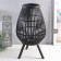 Summary tree for 1 candle "Vason" black on legs 32x32x56 cm
