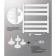 Electric towel Indigo Oktava Slim 5, 600x500 mm, hidden installation, white