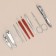 Manicure set, 10 items, in case, brown color