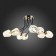 Ceiling EVOLUCE lamp. Sle205302-08. Besano. 8x40 W, E14, 91x91x35 cm, bronze color, black