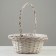 A set of wicker baskets, D37x16/43 cm, D29x14/39 cm, d21x12/34 cm, 3 pcs, white, willow