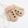 Baby mittens minku with buttons, 15 rr (15 cm), cent