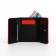 Women's wallet on the button, red color