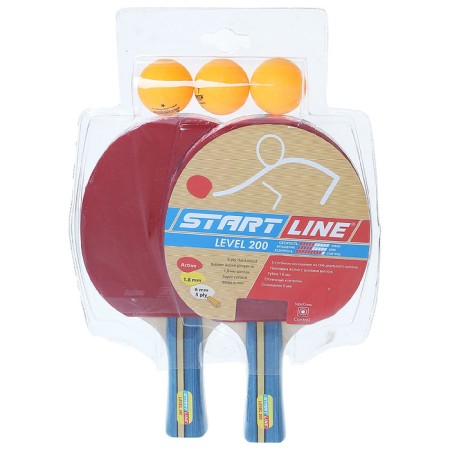 Set for table tennis, 2 LEVEL 200 rackets, 3 Club Select