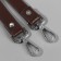 Handle for a bag, with carbines, 60 ± 1 × 2 cm, brown color